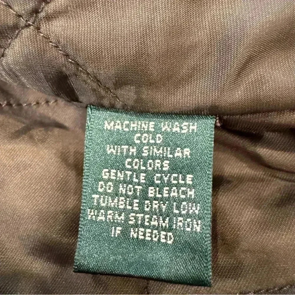 Ralph Lauren Women’s Corduroy Jacket Zip Up, Quilted Lining Olive Green Size XL - Picture 10 of 11